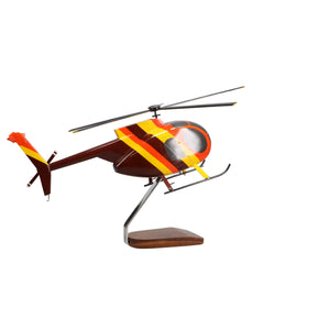 Hughes Helicopters 500D Magnum PI Large Mahogany Model
