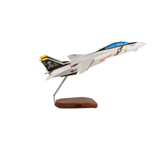 Grumman F-14A Tomcat VF-84 Jolly Rogers Large Mahogany Model