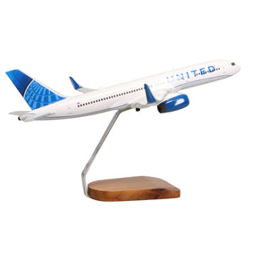 Boeing 757-200 United Airlines Large Mahogany Model