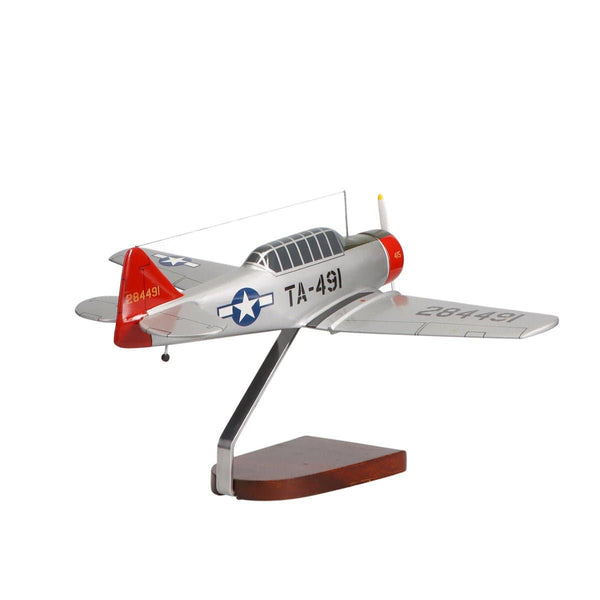 North American AT-6G Texan U.S. Air Force (Silver) Large Mahogany Model