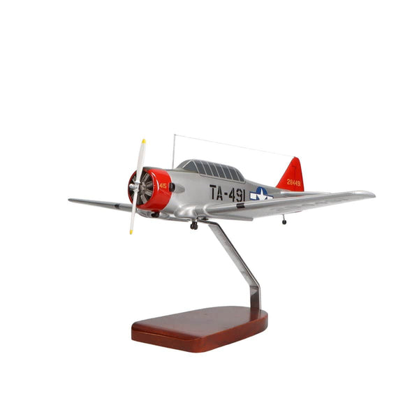 North American AT-6G Texan U.S. Air Force (Silver) Large Mahogany Model