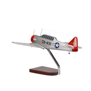 North American AT-6G Texan U.S. Air Force (Silver) Large Mahogany Model