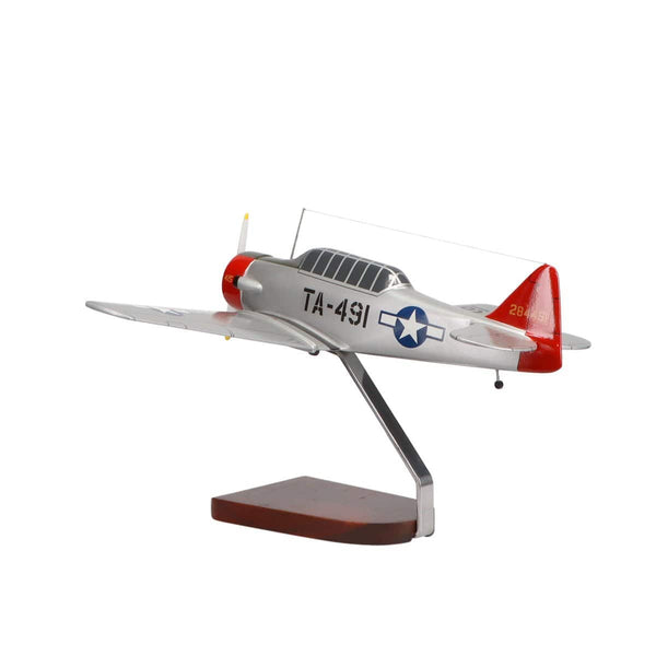 North American AT-6G Texan U.S. Air Force (Silver) Large Mahogany Model