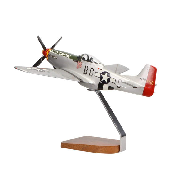North American P-51 Mustang Clear Canopy Large Mahogany Model