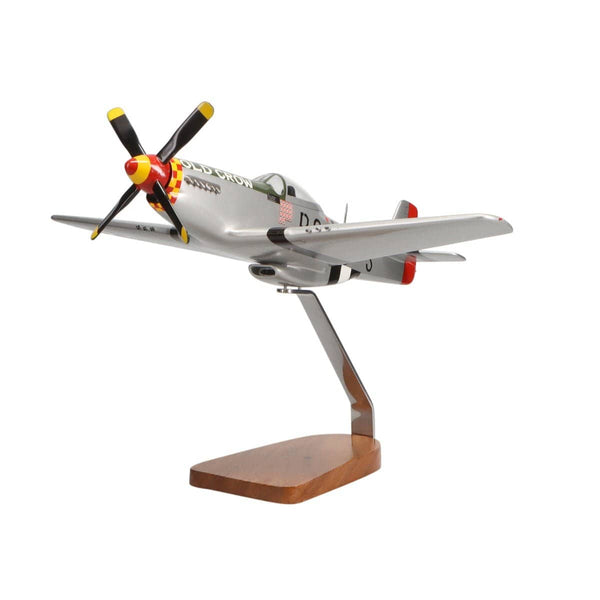 North American P-51 Mustang Clear Canopy Large Mahogany Model
