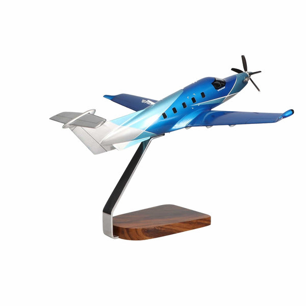 Pilatus PC-12 Clear Canopy Large Mahogany Model
