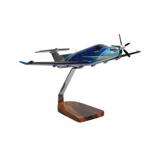 Pilatus PC-12 Clear Canopy Large Mahogany Model