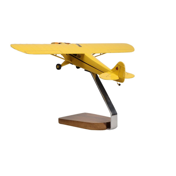 Piper J-3 Cub Clear Canopy Large Mahogany Model