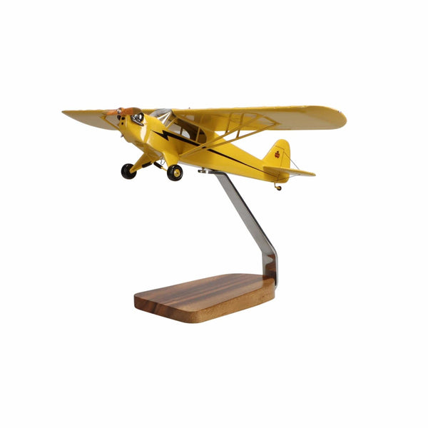Piper J-3 Cub Clear Canopy Large Mahogany Model