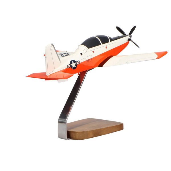 Raytheon T-6A Texan II U.S. Navy Medium Mahogany Model
