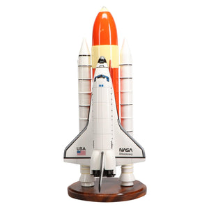 Space Shuttle Discovery with Booster Large Mahogany Model