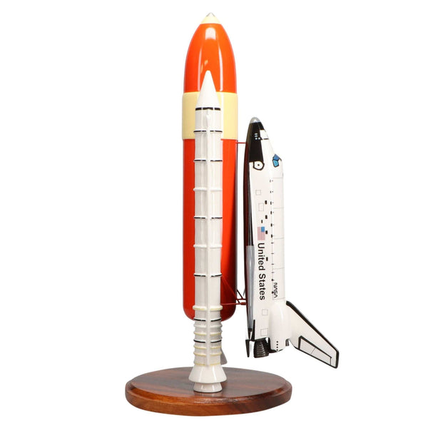 Space Shuttle Discovery with Booster Large Mahogany Model