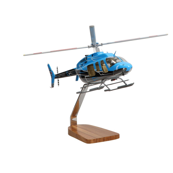 Bell® 407 Clear Canopy Limited Edition Large Mahogany Model - PilotMall.com
