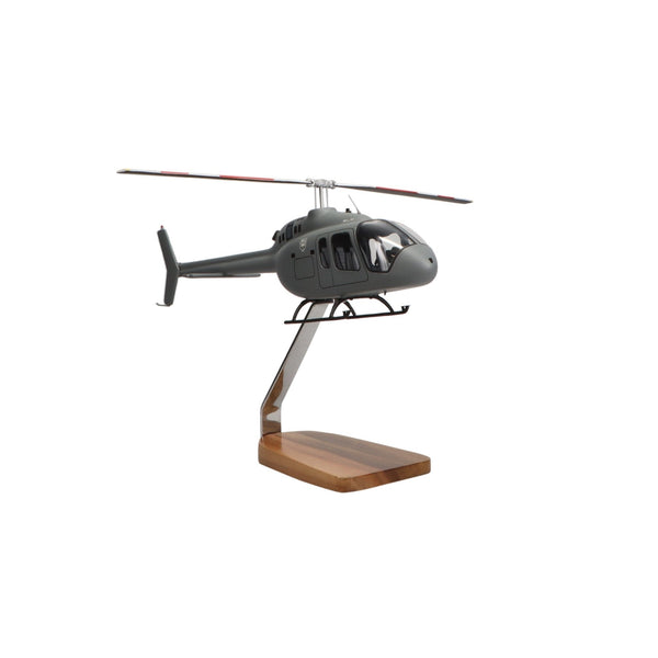 Bell® 505 Jet Ranger Clear Canopy X Limited Edition Large Mahogany Model - PilotMall.com