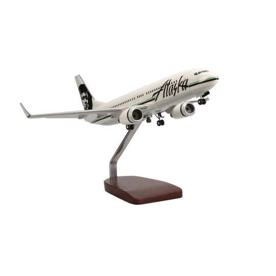 Boeing 737-800 Alaska Airlines Limited Edition Large Mahogany Model - PilotMall.com