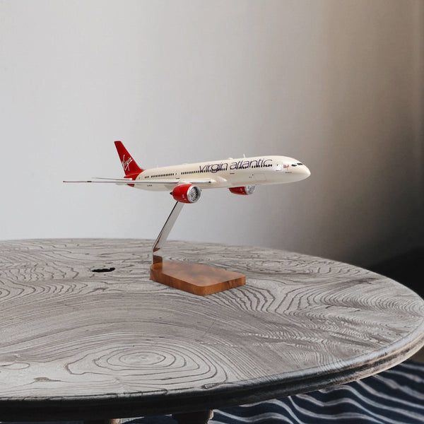 Boeing 787-9 Virgin Atlantic Birthday Girl Limited Edition Large Mahogany Model - PilotMall.com