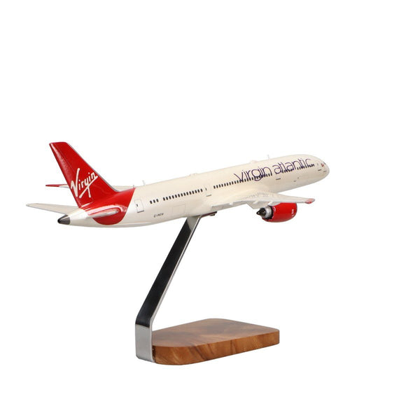 Boeing 787-9 Virgin Atlantic Birthday Girl Limited Edition Large Mahogany Model - PilotMall.com