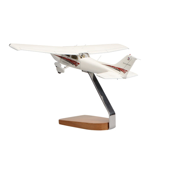 Cessna® 172 Skyhawk SP (Red) Clear Canopy Limited Edition Large Mahogany Model - PilotMall.com