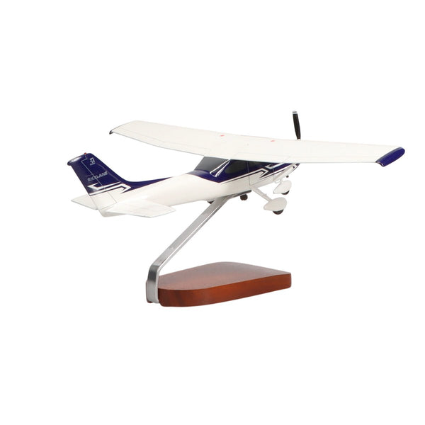 Cessna® 182 Skylane (Blue & White) Limited Edition Large Mahogany Model - PilotMall.com