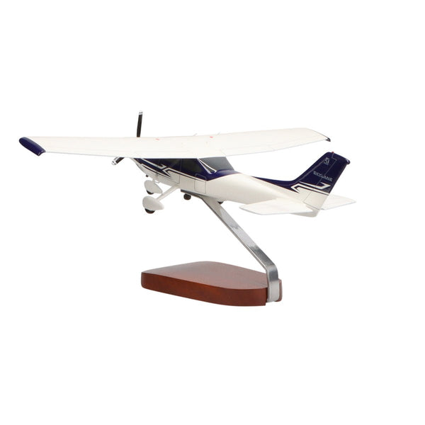 Cessna® 182 Skylane (Blue & White) Limited Edition Large Mahogany Model - PilotMall.com