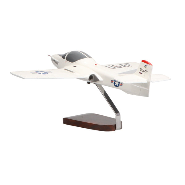 Cessna® T-37A Tweetie Bird (White) Limited Edition Large Mahogany Model - PilotMall.com