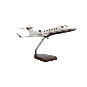 Learjet 45 (Navy, Red) Limited Edition Large Mahogany Model - PilotMall.com