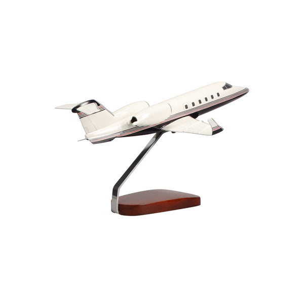 Learjet 60 (Navy, Red) Limited Edition Large Mahogany Model - PilotMall.com