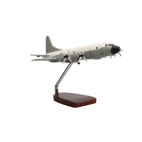 Lockheed Martin P-3C Orion® (Hi-Vis White/Grey) Limited Edition Large Mahogany Model - PilotMall.com
