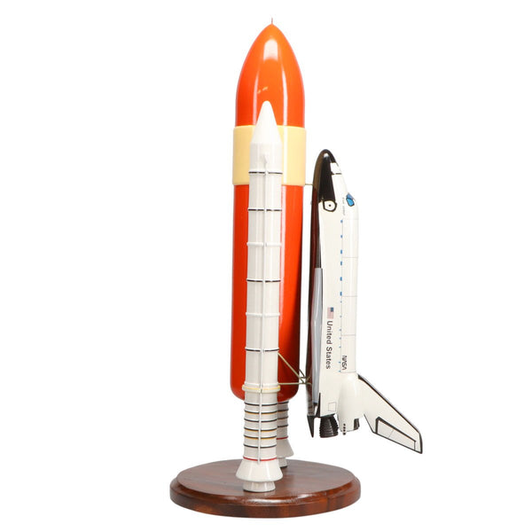 Space Shuttle Endeavour with Booster Limited Edition Large Mahogany Model - PilotMall.com
